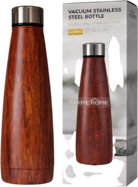 Takme Home Vacuum Stainless Steel Insulated Bottle 400ml - Dark Brown 400 ml Flask