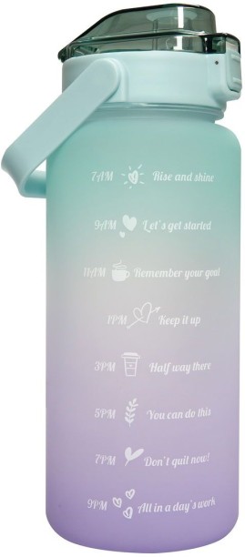Generic 2L Water Bottle with Motivational Time Markers 2 ml Bottle