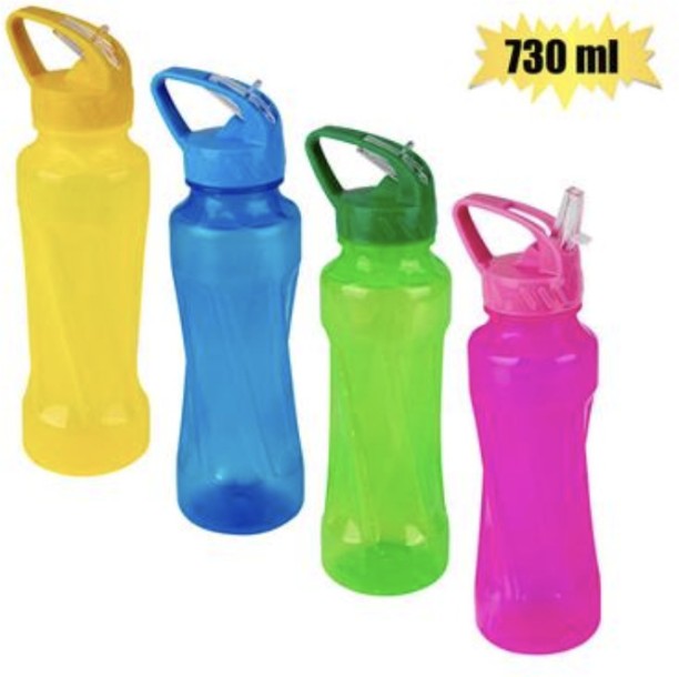 az decor Water bottle 730ml w/straw twist design 730 ml Bottle