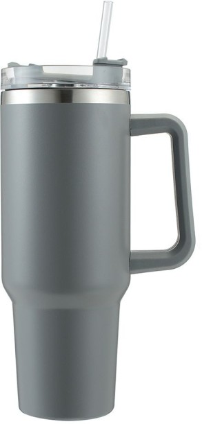 SpSp Double Wall Travel Mug Stainless Steel Vacuum Flask Tumbler with Handle Straw Lid, Stainless Steel Water Bottle Tumbler (1200 ml, ) 1200 ml Flask