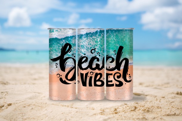 Lifescape SA Stainless Steel Skinny Tumbler Beach 590 ml Bottle