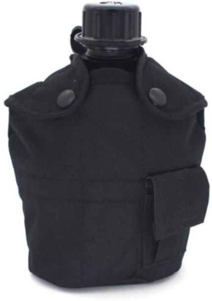 FAS 1L Outdoor Army Military Water Bottle - Black 1000 ml Bottle