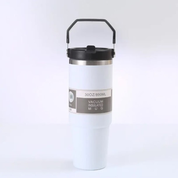 UNIQUE Coffee Cup Double-Layer Vacuum Flask Thermos Handheld Insulated Flask 890 ml Bottle With Drinking Glass