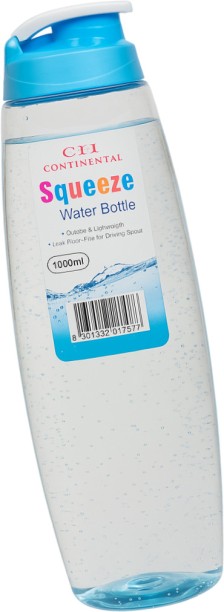 Continental Homeware Squeeze Water Bottle Leak-Proof Design 1000ml 1000 ml Bottle