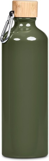 Serendipio Origen Aluminium & Bamboo Water Bottle – 750ml - Military Green 750 ml Bottle