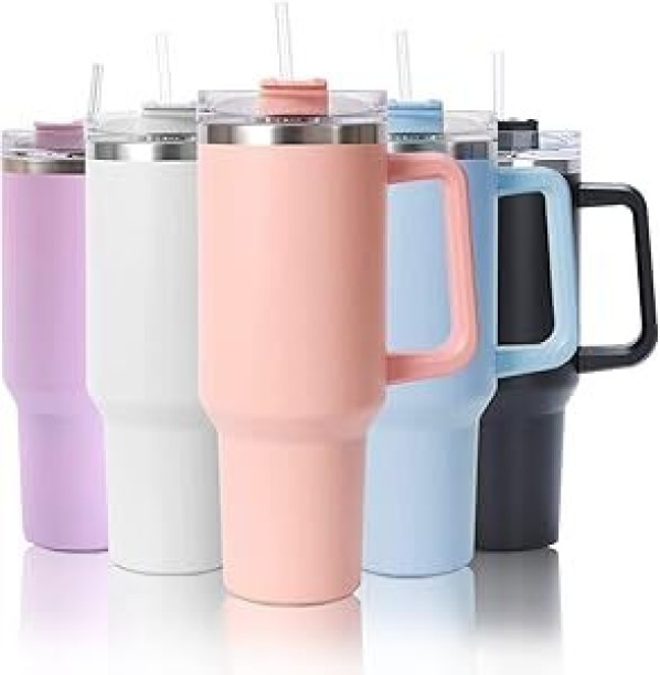 Stainless Steel Vacuum Flask with Straw 1.2L Classic Stainless Steel Vacuum Flask 1.2L 1200 ml Flask