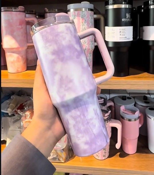 top sale trader 1200ml Marle Tumbler With Handle Straw And Lid, Plus Extra Straw And Brush 1200 ml Flask