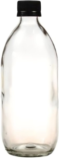 Better Buys Clear Glass Medicine / Pharmacy Bottle with Screw On Cap 500 ml Bottle