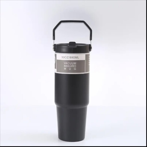 UNIQUE Coffee Cup Double-Layer Vacuum Flask Thermos Handheld Insulated Flask 890 ml Bottle With Drinking Glass