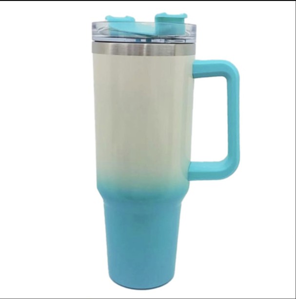 parco Teal Straw Metal Tumblr 1000 ml Bottle