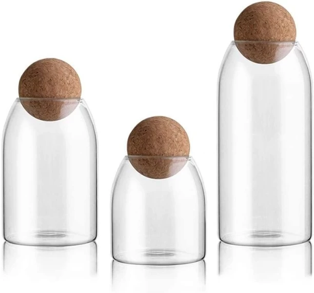 Generic Transparent Bottle Storage Sealed Tank Cork Glass Jars 0 ml Bottle