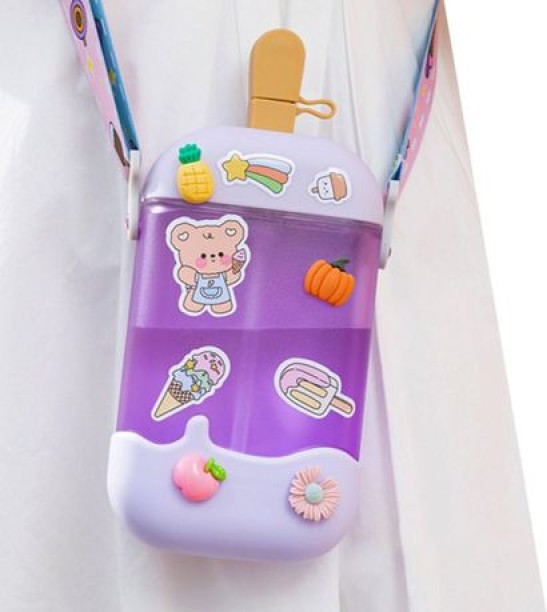 Generic Lightweight Carry Strap Leakproof Sports Bottles - Purple 500 ml Bottle