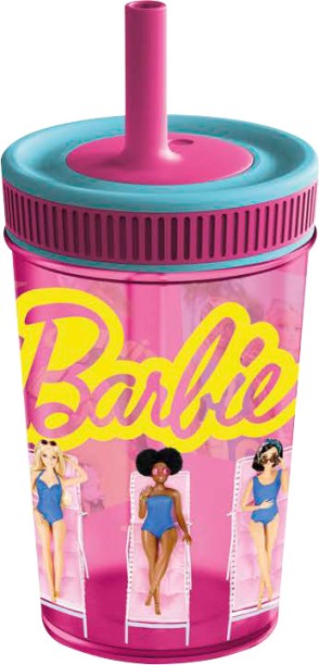 Barbie Leakproof Silicone Straw Tumbler 465 ml Bottle