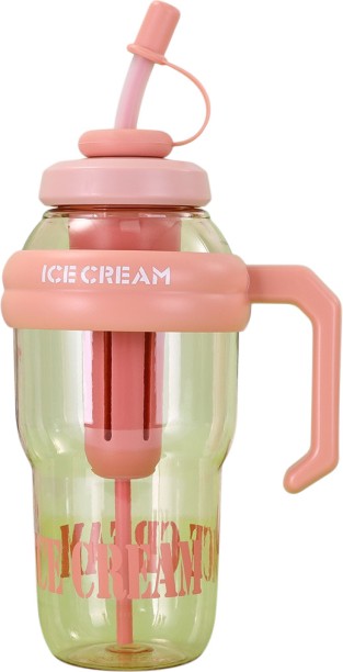 spsp 1200ml High Capacity Plastic Water Bottle with Straw And filter Heat Resistant Bottle - PEACH 1200 ml Bottle