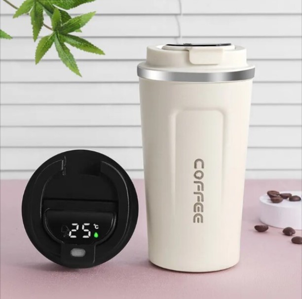 UNIQUE coffee mug Temperature Display Vacuum Thermal 510 ml Bottle With Drinking Glass