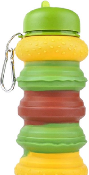 top sale trader 600ml Burger Design BPA Free Portable Straw Water Bottle Collapsable 600 ml Bottle