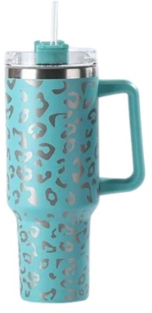 SpSp Tumbler Double Wall Vacuum Flask with Straw Travel Mug Hot/Cold-Green 1200 ml Flask