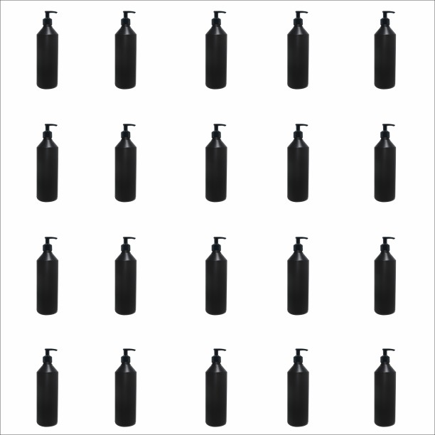 More & More 20 x 500ml Black Lotion Pump Bottles - Refillable HDPE for Skincare & More 500 ml Bottle