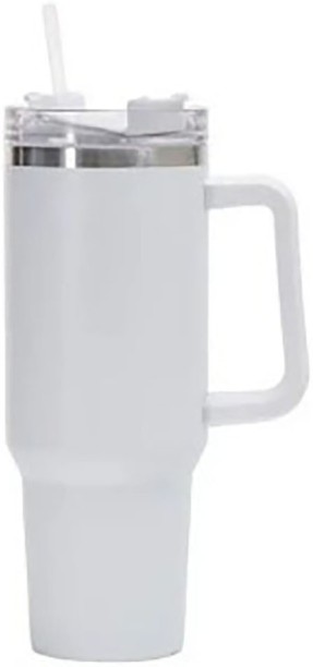 UNIQUE Coffee MUG Double Wall Vacuum Flask with Straw 1200 ml Bottle