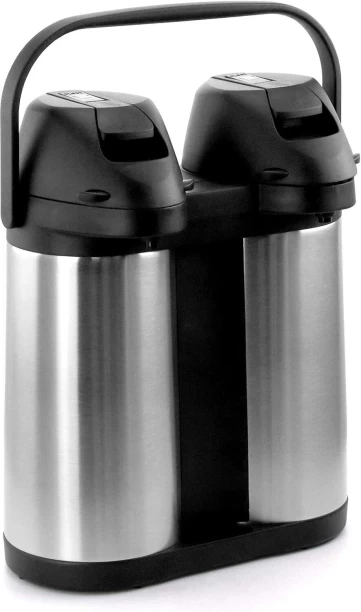 Generic Dual 1.9 Quart Stainless Steel Airpot, Hot Water Dispenser for Coffee and Tea 4000 ml Flask