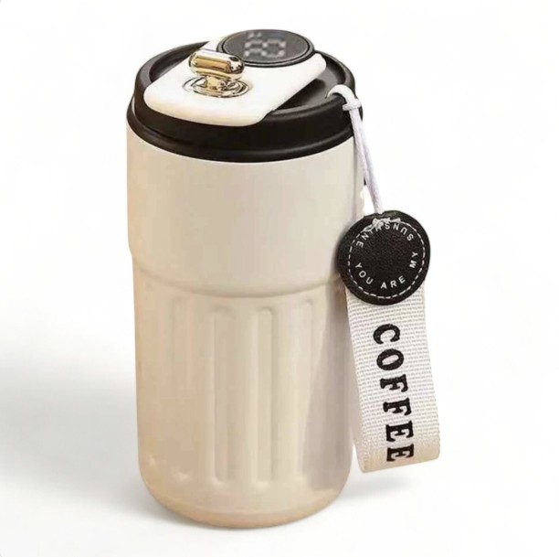 Saviola Smart Digital Temperature Display Travel Coffee Mug – 450ml 450 ml Flask