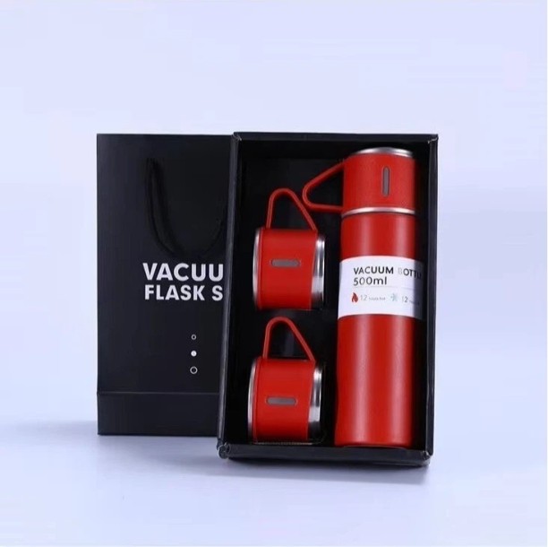 Flask Gift Set Vacuum Flask Thermal Water Bottle Insulated Tumbler Cup set 500ml Vacuum Flask Set 500 ml Bottle With Drinking Glass