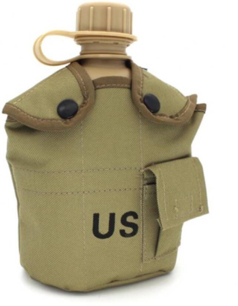 FAS 1L Outdoor Army Military Water Bottle - Brown 1000 ml Bottle