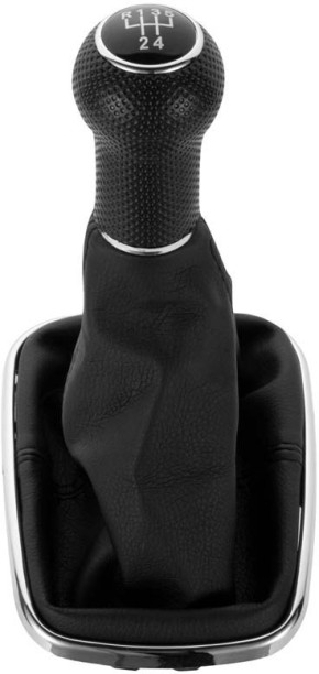 Solala 5 Speed Car Gear Shift Knob Gaitor Boot with PU Leather Dustproof Cover Compatible with VW Golf Bora Jetta GTI MK4, Black Brake Booster Steel