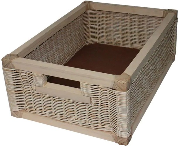 WOODLY Wooden Cane Basket, Natural, 450 Unit Storage Basket