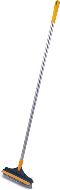 Generic 2 in 1 Long Handle Detachable Floor Scrub Brush Dry Steel Handle Nylon Brush