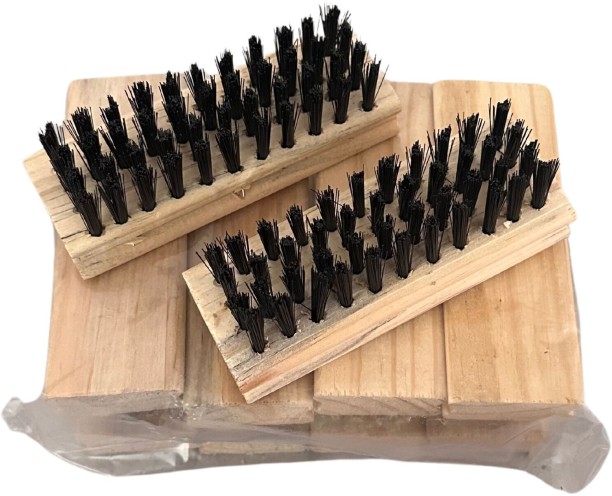 SHOE BRUSHES POLISH BRUSHES FOR SHOES Wet and Dry Wooden Handle Nylon Brush