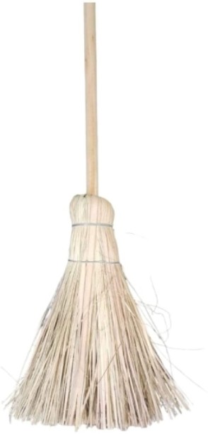 hand made Grasbesem/Grass Broom/ Yard Sweeping Broom/African Grass Broom/Lefielo Wet and Dry Wooden Handle Wooden Broom