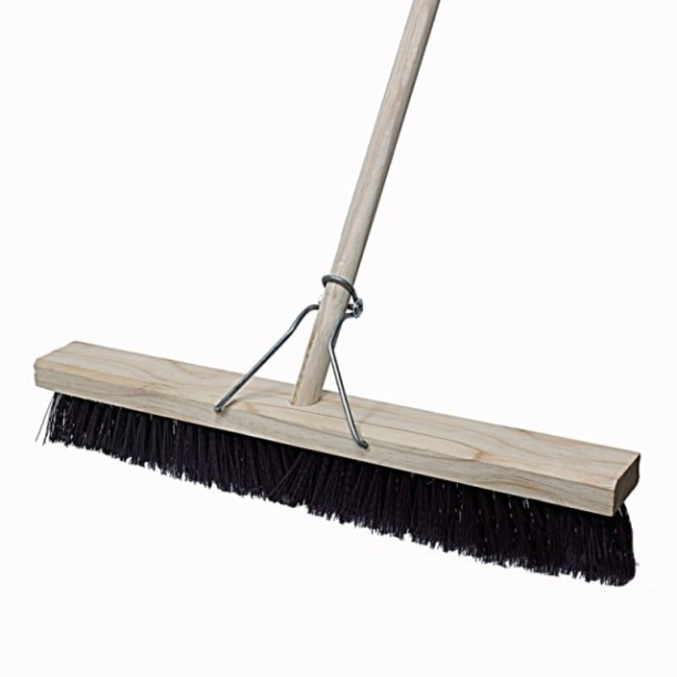 GENERIC Platform 45mm heavy-duty hard broom Dry Wooden Handle Fiber Broom