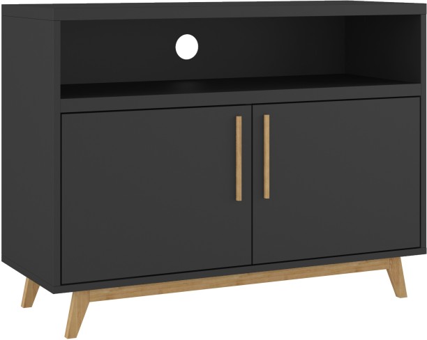 Click Furniture Multi-Room Black Storage Cabinet Engineered Wood Free Standing Cabinet