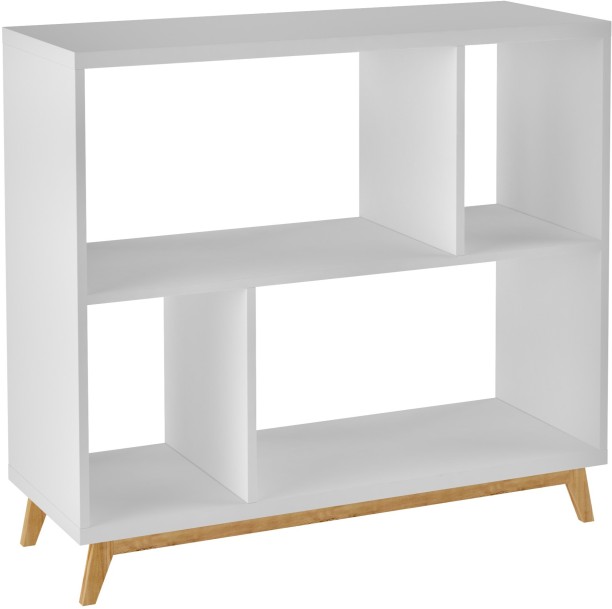 Click Furniture Rayna Versatile Storage Shelf White Engineered Wood Free Standing Cabinet