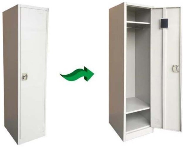 GOF Furniture Gideon Metal Free Standing Cabinet