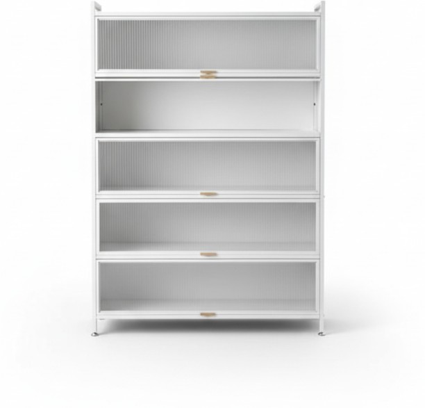 Maisonware Multi-Room Tall Storage Cabinet - 80x35x150cm - White Engineered Wood Free Standing Cabinet