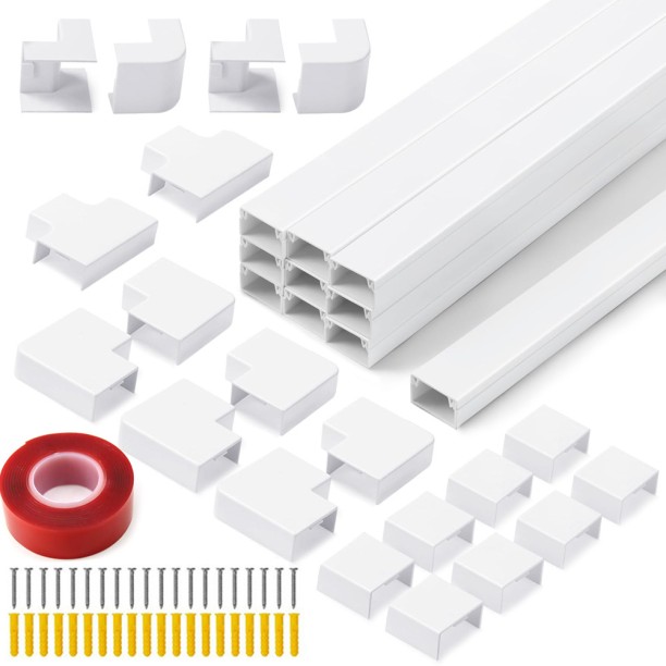 chenshia 400cm Wire Covers &Cable Management Trunking &Cord Hider set Plastic Standard Cable Tie