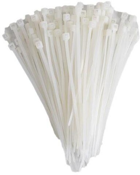 UNITED ELECTRICAL Cable Tie White 100mm X 2.5mm ( Pack of 100 ) Nylon Standard Cable Tie