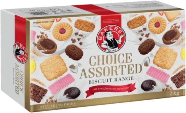 Bakers CHOICE BISCUIT CHOCOLATE, VANILLA, STRAWBERRY Cake