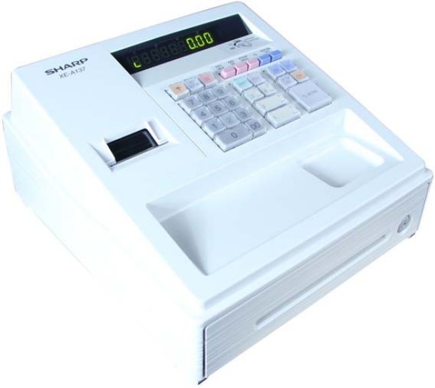 Sharp XE-A137-WH Cash Register Printing  Calculator