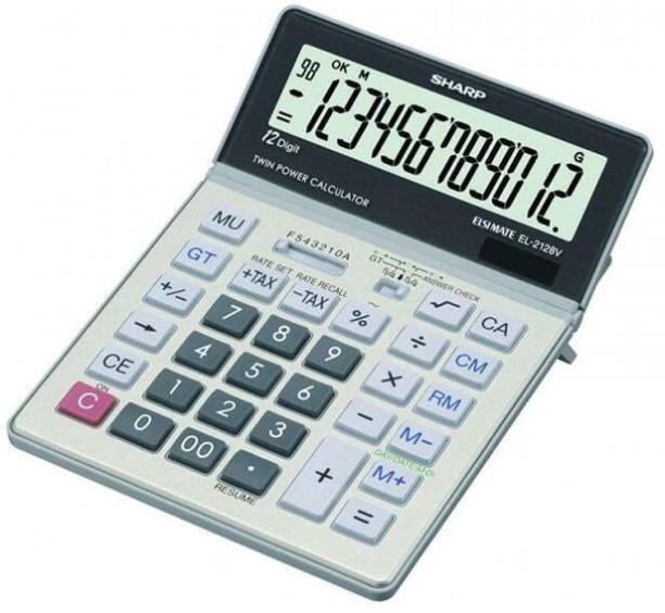 Sharp El2128V Semi-Desk Calculator Basic  Calculator