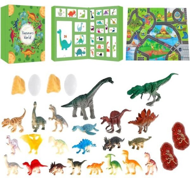 Maxpower Dinosaur Advent Calendar Mini Dinosaur Toy Figure 2025 Christmas Calendar