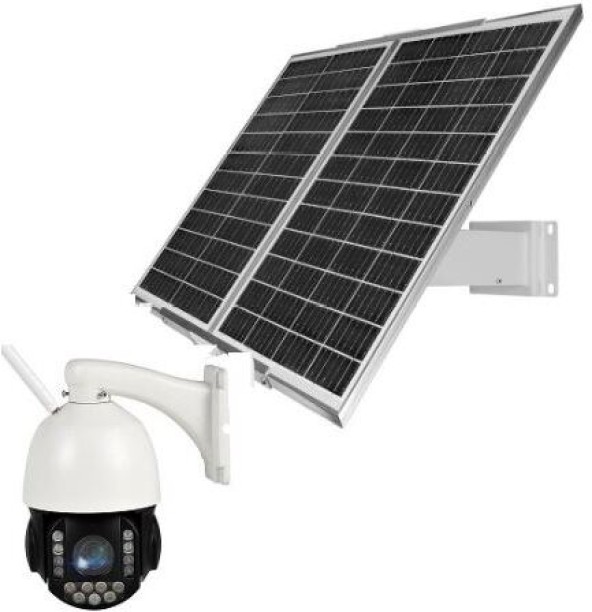 Prime Mart CBE-008G Solar Powered 4G IP Camera With 3 Antenna And 60W Solar Security System Backup Battery Camhipro App Wide-angle  Lens