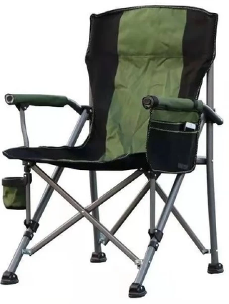 Solid Folding Camping Chair With Cup Holder &Side Pocket Camping  Outdoor Foldable Chair