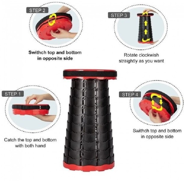 SA_TRADE Portable Retractable Folding Stool Foldable Chair