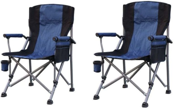 Online Oasis 2 x Camping s Folding Camping s - Blue, Black Foldable Chair