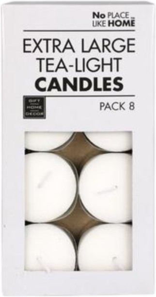 Scented Candle CANDLE TEA-LIGHT WHITE 5cm LARGE BOX-8