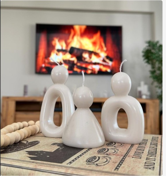 unbranded 3 Piece Abstract Candle