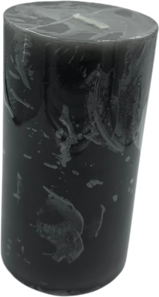 Healthy Life Grey Pillar Decor Candles- Pack of 6